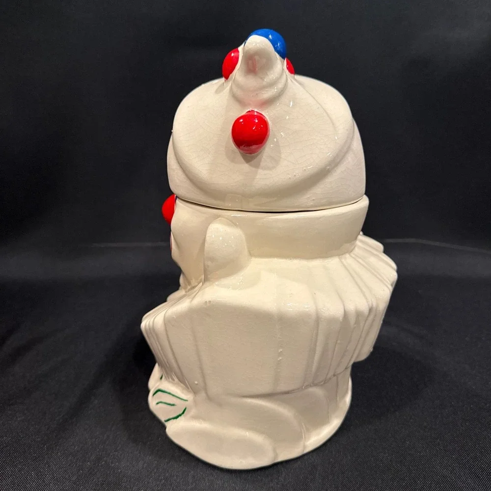 VTG 1940s McCoy Pottery Clown Cookie Jar Ceramic Mid Century Hand Painted 10